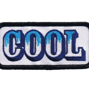 vintage « Cool » Name Tag Patch / Iron-On Applique, Deadstock pour les années 1980