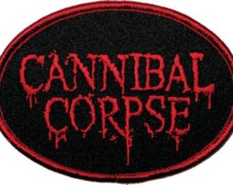 Cannibal Corpse Logo Embroidered Patch, Iron On Applique