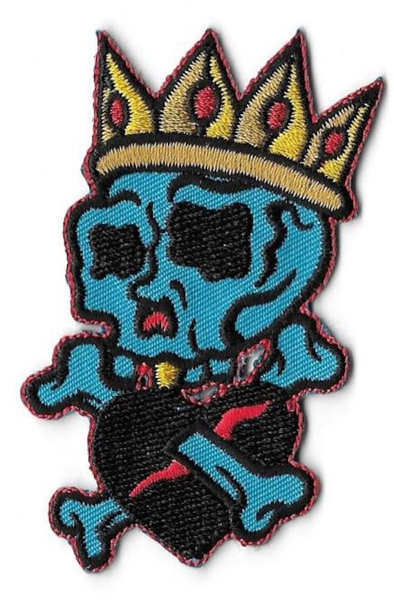 Black Skull Badges Pirate Embroidered Iron on Patch Vampire Cool DIY Appliques