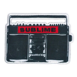 Sublieme Boom Box geborduurde patch/opstrijkbare stoffen | Officieel gelicentieerde bandpatch | Rotspatches | Ska, Reggae, Punk | Muziekpatches