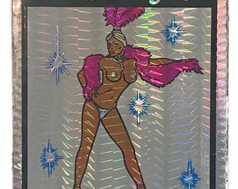 Vintage Prismatic Decal | Fractal Sticker | 1970s Deadstock Sticker | Bumper Sticker | Las Vegas Showgirl Sticker | New and Unused