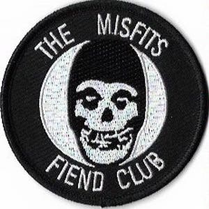 MISFITS Fiend Club Embroidered Patch / Iron On Applique, Officially Licensed, Horror Rock, Punk, Skull