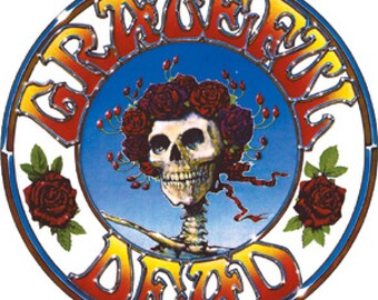 Grateful Dead Skull and Roses Sticker / Decal, Officially Licensed, Sixties Hippie, Deadhead, Jerry Garcia, Bumper Sticker