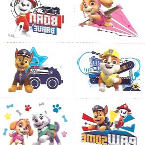 Temporary Tattoos | Paw Patrol Licensed Tattoos | Costume Accessory | Unisex | Removable Tattoos | Kid's Tattoos | Party Favours