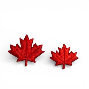 Canada Maple Leaf Embroidered Patch / Iron On Applique | Canadian Flag, Canadian Pride