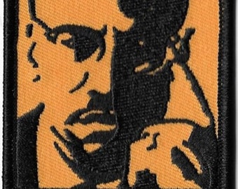 Malcolm X Embroidered Patch / Iron On Applique, Artwork by Dave Cherry, Civil Rights, Equality, Black History, Black Lives Matter