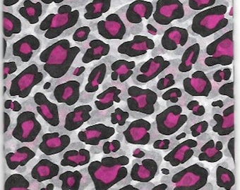 Papel de seda impreso / Tejido de guepardo rosa intenso / Juego de 6 hojas para envolver regalos, decorar o manualidades / Suministros para fiestas y regalos