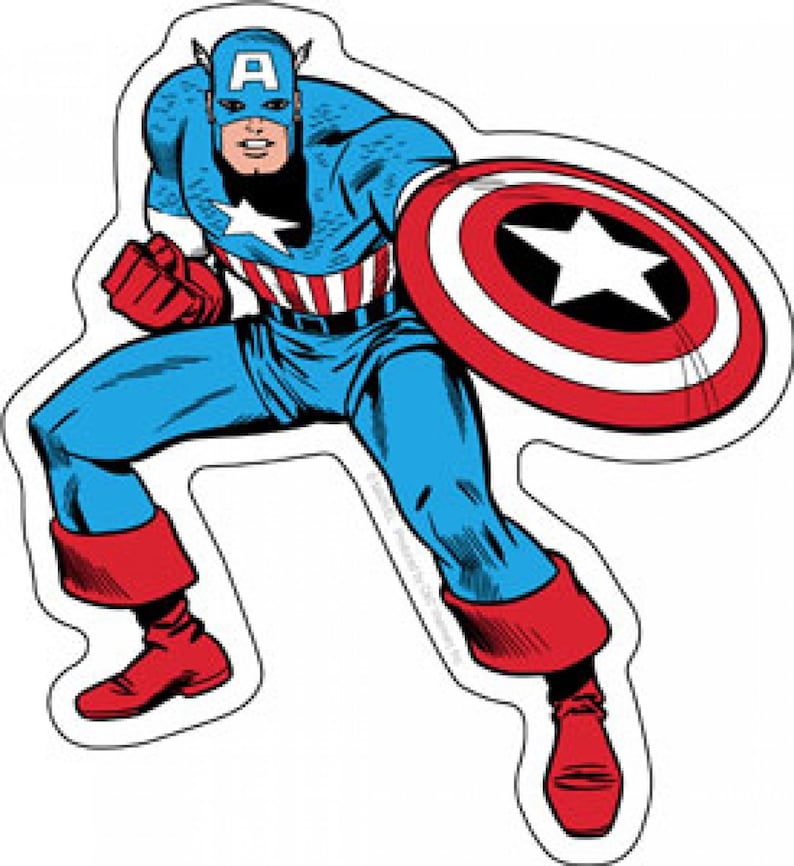 Captain America Full Body Officially Licensed Vinyl Sticker Etsy