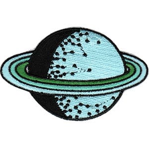 Saturne Brodé Patch / Fer Sur Appliqué, Espace Extra, Kitsch, Rétro, Planète