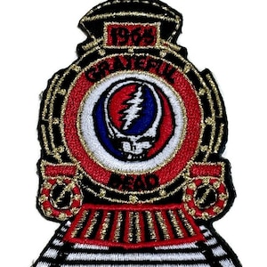Grateful Dead Train Embroidered Patch /  Iron On Applique, Music| Band Patches | Rock Patches | Deadheads | Hippie Patches