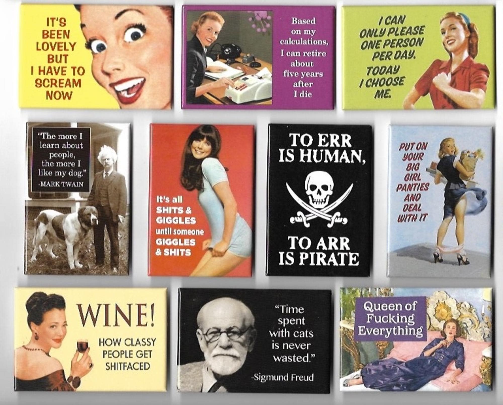 Funny Fridge Magnets | Retro, Witty, Arty Magnets | Sarcastic Magnets | Fridge Fun
