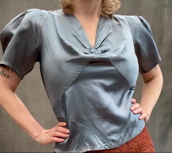 grey satin blouse uk