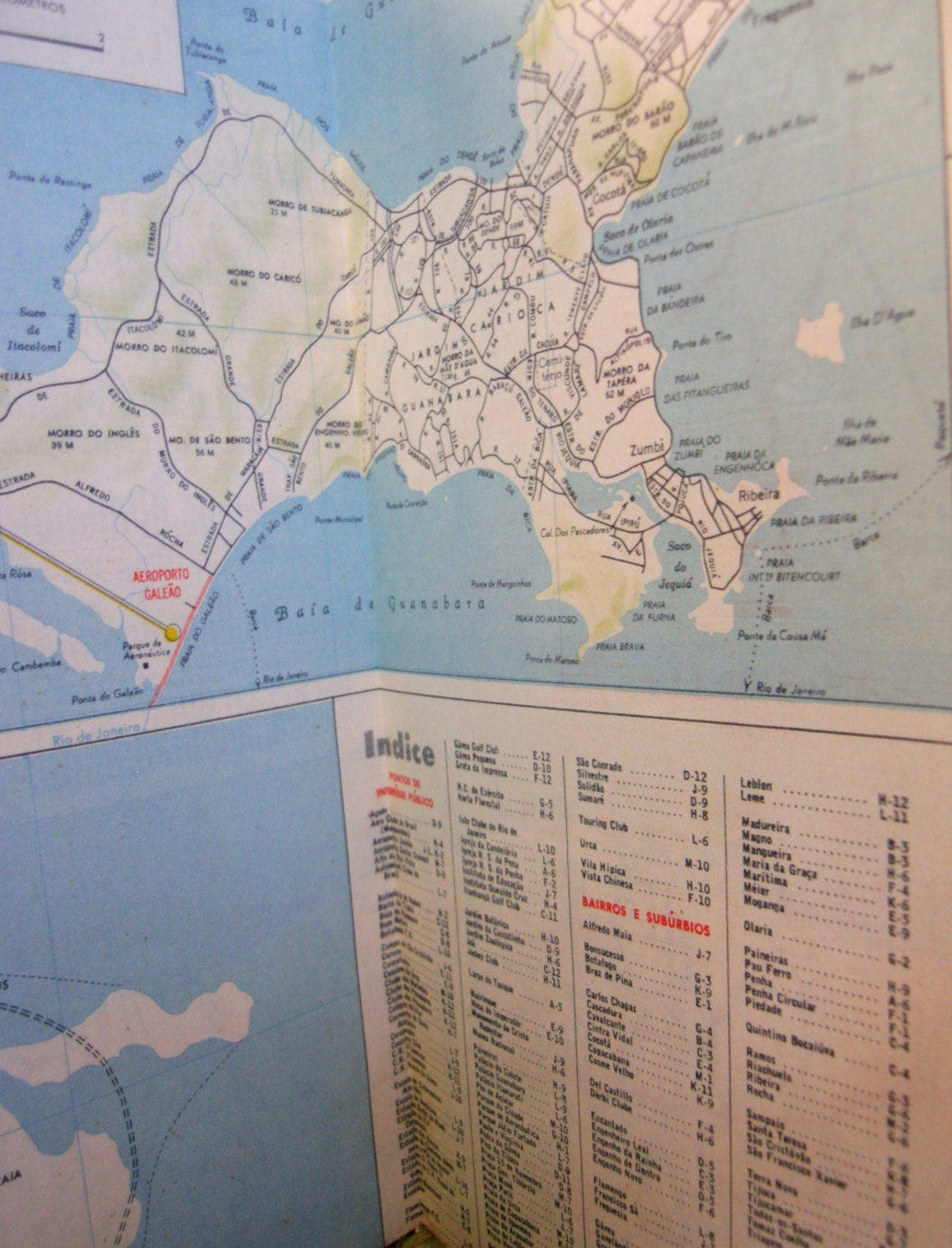 Brasilianische ESSO Karte. Rio de Janeiro.50s . Vintage Karte. | Etsy