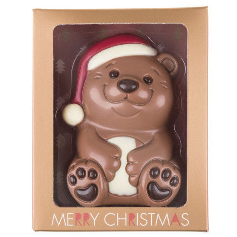 SALE Chocolate Santa Teddy Bear Milk Chocolate Christmas Gift for Kids