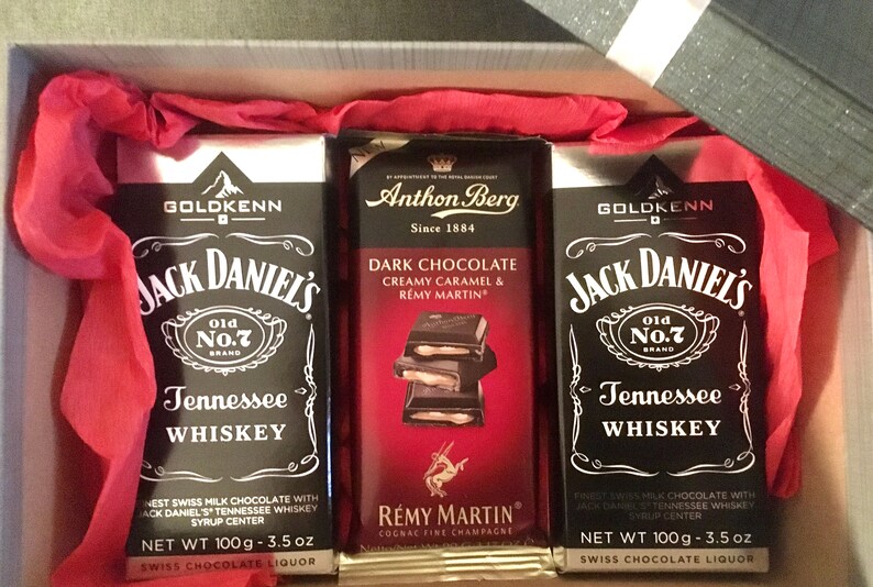 Chocolate Gift Box Jack Daniels and Anthon Berg 3 Excellent Etsy
