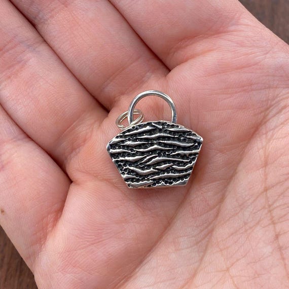 Charme Vintage Argent 925 Mini Sac à Main Ouvrant 2.4 Cm - 4.6 G, Occasion Bon état