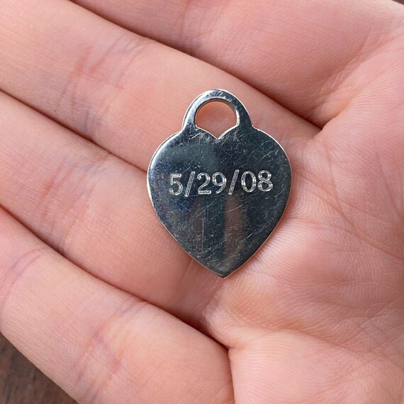 Vintage 925 Sterling Silver Blue Nile Heart Shaped Pendant Bracelet Charm Etsy