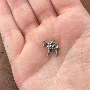 Vintage 925 Sterling Silver Donkey Mule Caravan Pendant Bracelet Charm