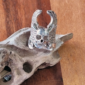 Bague crâne en argent sterling