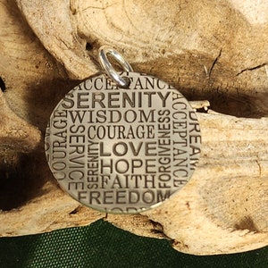 Sterling Silver Serenity Pendant Available in Two Sizes