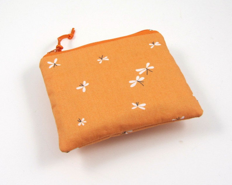 pocket size purse red floral case Small coin purse choose your colour for women cotton purse kit change and card pouch