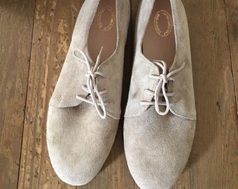 Suede Leather Oxford Shoes, Womens Oxfords Shoes, Womens flat shoes, Oxfords shoes, Womens Derbys Shoes, Suede Shoes, Handmade Derbys-Oxford