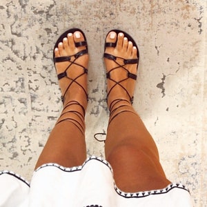Greek Gladiator Sandals, womens sandals, leather sandals, lace up sandals, black sandals,gladiator sandals, Spartan Sandals, Greek Sandals