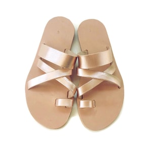 Womens leather sandals, Handmade Greek leather sandals, Summer flat sandals, leather sandals, wedding flat sandals