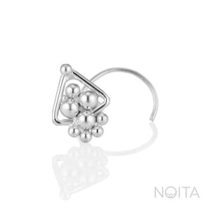 Sterlingzilveren neusstekker, neuspiercing, tragusoorbel, helixsieraden, Indiase tribale kraakbeenpiercing, sieraden cadeau voor haar