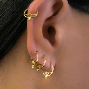 Piercing Jewelry, Indian Piercing, Tribal Piercing, Gold Ear Piercing, Cartilage Earrings, Tragus Earrings, Helix Earrings, Silver Piercing