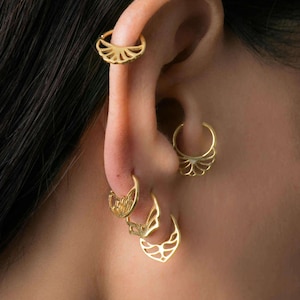 Ear Piercing, Cartilage Earring, Cartilage Piercing, Indian Jewelry, Helix Piercing, Helix Hoop, Hoop Piercing, Cartilage Hoop, Set of 3/4/5