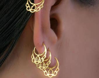 Cartilage Earring, Cartilage Piercing, Indian Jewelry, Ear Piercing, Helix Piercing, Helix Hoop, Hoop Piercing, Cartilage Hoop, Piercing Set