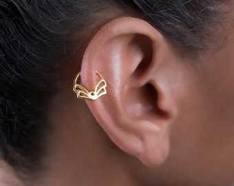 14k Gold Helix Earring, Helix Hoop Earrings, Helix Jewelry, Cartilage Piercing Earrings, Cute Helix Earrings, Mid Helix Earrings
