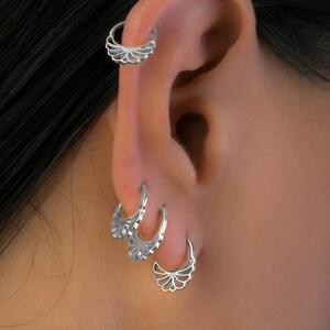Silver Small Earring Set, Gold Small Hoops Earrings, Cartilage Earring, Cartilage Jewelry, Helix Earring, Piercing Helix, Hippie Piercing