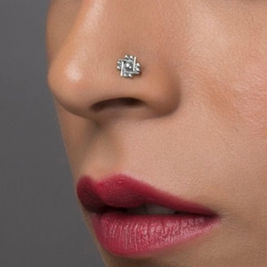 Silver nose ring stud Clearance