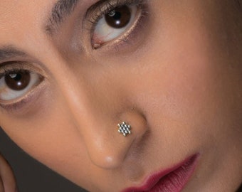 Nasenstecker, einzigartige Nasenstecker, Silber Nasenstecker, Silber Nasenring, Nasenschraube, Blumen Nasenstecker, Stern Nasenstecker, Tragus Ohrring, Indien Schmuck