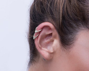 Silver Piercing Set, Cartilage Earring, Daith Earring, Daith Piercing, Helix Jewelry, Rook Piercing, Indain Jewelry, Sterling Silver, 18g