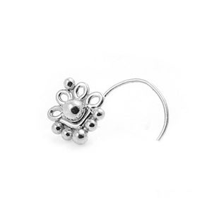 Sterling Silver Nose Stud, Indian Nose Ring, Unique Nose Piercing, Cartilage Earring, Tragus Helix, Indian Jewelry, Gift for Her