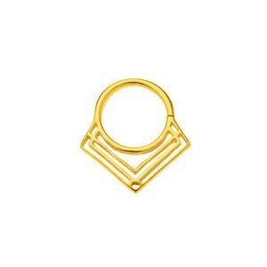 18K Gold Plating Daith Piercing, V Shape Daith Earring, Ear Jewelry for Her, Rook Piercing, Cartilage Earring, Helix Hoop, Women's Jewelry