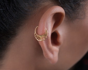 14k Gold Helix Piercing, 14k Gold Helix Hoop Earring, Gold Rook Piercing Jewelry, 14k Gold Daith Hoop Earring, 14k Gold Cartilage Earrings