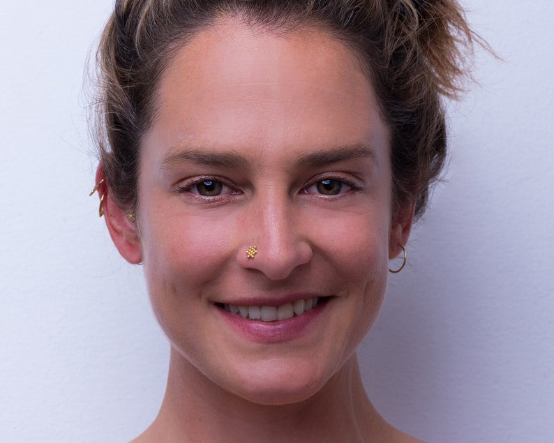 Gold Nose Stud Tragus Earring Cartilage Earring Nose Ring Etsy