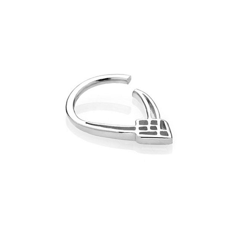 18g Silver Helix Daith Earring Piercing Helix Cartilage Earring Geometric Piercing Rook Piercing Helix Earring Helix Earring Hoop