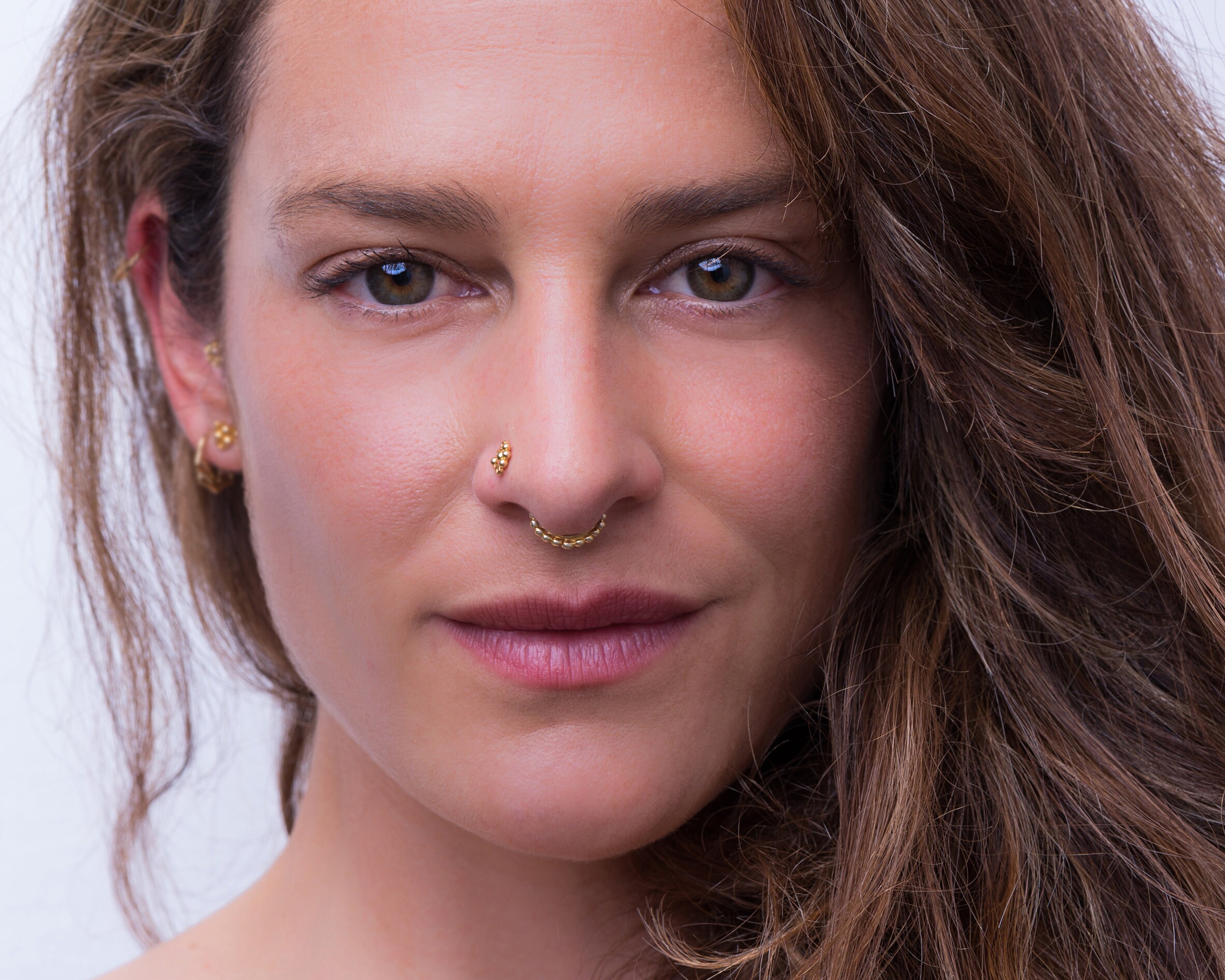 Unique Nose Stud Solid Gold Nose Stud Tribal Nose Screw Etsy