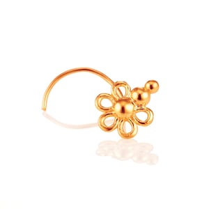 Flower Nose Stud, Gold Nose Piercing, Tragus Earring, Cartilage, Helix Earring, Nose Screw, Rose Gold Nose Stud, Ear Piercing, 18g, 20g, 24g