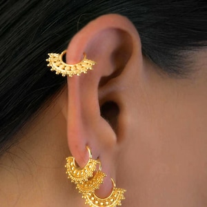 Gypsy Earrings, Cartilage Earrings, Cartilage Hoop, Tribal Earrings, Helix Earring, Cartilage Piercing, Piercing Jewelry, Indian Earrings