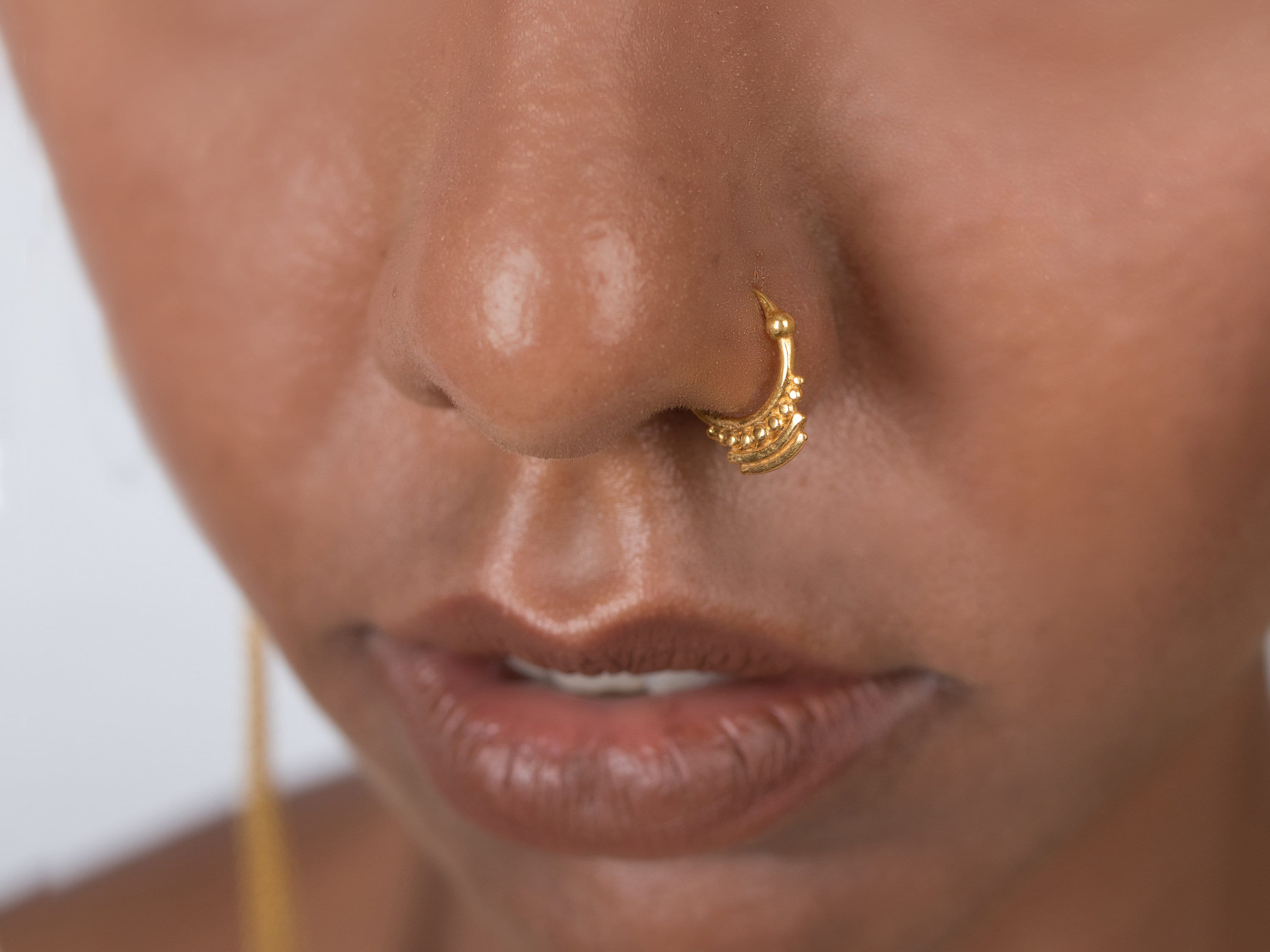 Onweersbui Golf Een evenement Indian Nose Ring 20g Nose Hoop 14k Gold Nose Jewelry 14k - Etsy