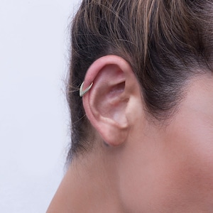 Helix Earring, Helix Piercing, Silver Helix Jewelry, Cartilage Earring, Cartilage 18g, Rook Piercing, Geometric Piercing, Indain Jewelry,18g image 1