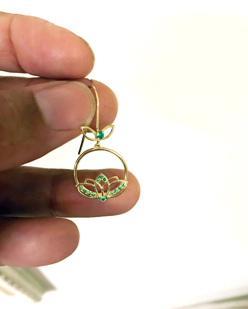 Necklace and Earring Set, Jewelry Set for Women, 14K Solid Gold Earrings & Necklace, Lotus Flower Wedding Jewelry, Ruby Set, Recycled Gold