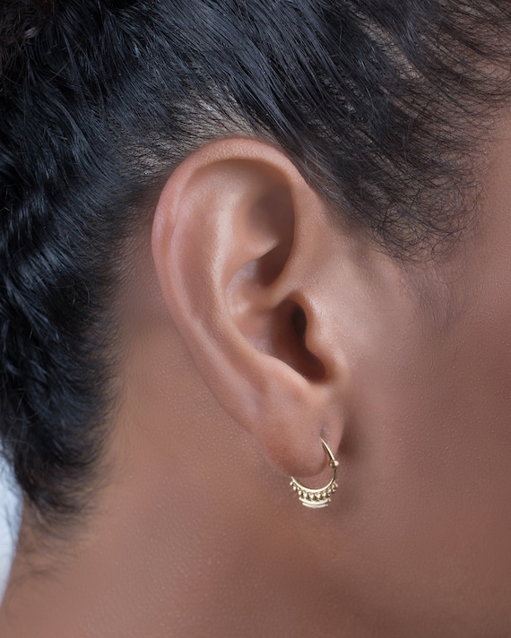 Recycled gold hoop earrings sale