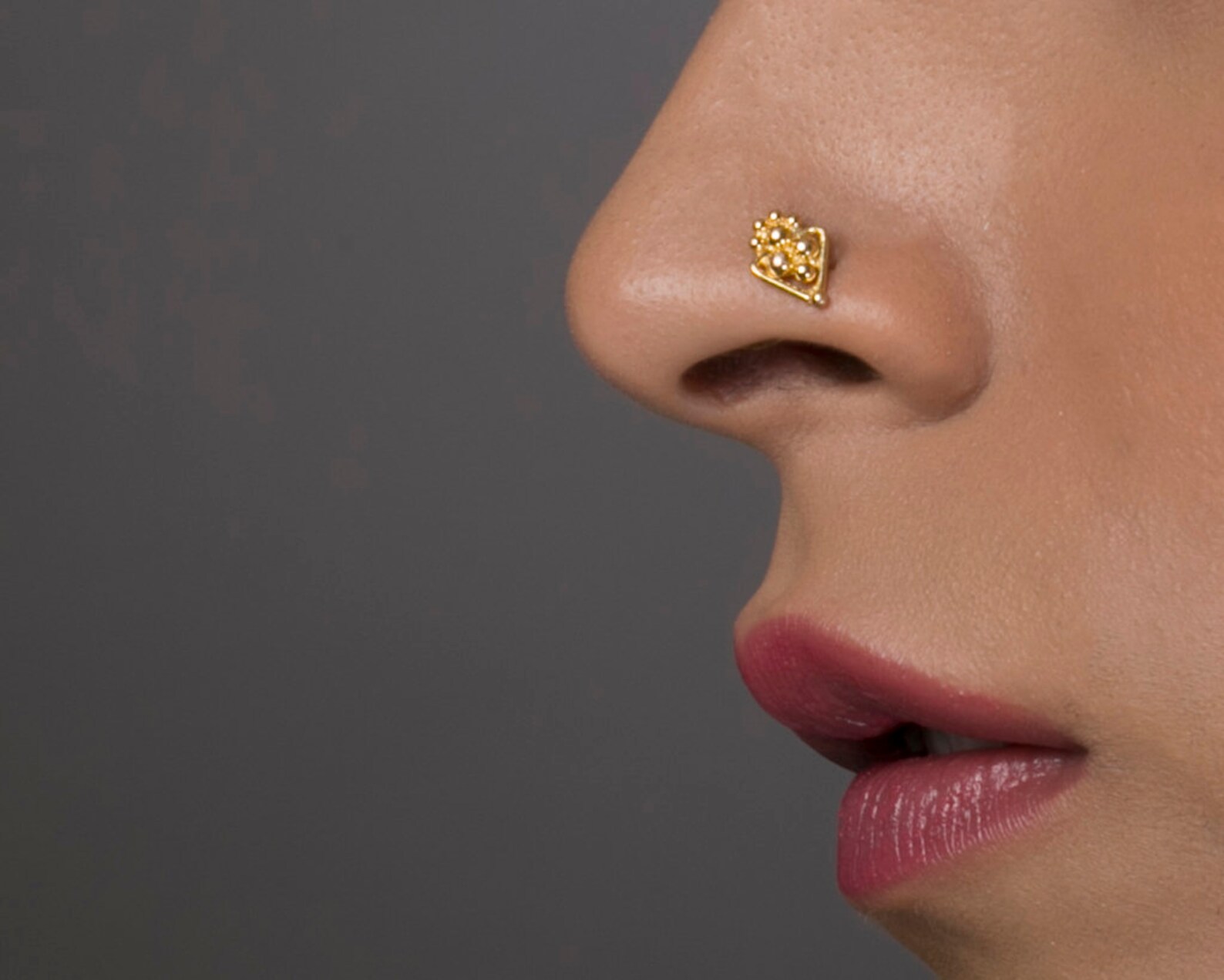 Unique Nose Stud Gold Nose Stud Indian Nose Stud Gold Nose | Etsy